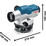 Bosch 0 601 068 001 telemetro 26x 0,3 - 100 m, Leveler blu, -10 - 50 °C, -20 - 70 °F, 135 x 215 x 145 mm, 1,7 kg