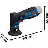 Bosch Levigatrice rotorbitale a batteria GEX 12V-77 Professional solo, 12Volt, Levigatrice orbitale casuale blu/Nero
