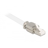 DeLOCK 86927 cavo di collegamento RJ-45 Argento RJ-45, Argento, Maschio, Dritto, Zinco, Cat6a