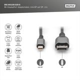 Digitus Cavo adattatore DisplayPort 8K, mini DisplayPort > DisplayPort Nero/grigio