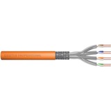 Digitus Cavo di installazione con doppino intrecciato CAT 7 S-FTP, AWG 23/1 arancione , AWG 23/1, 500 m, Cat7, S/FTP (S-STP)