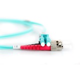 Digitus Cavo patch LWL, duplex, connettore LC > ST, multimode OM3 turchese