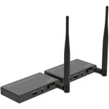 Digitus Set extender/divisore video wireless HDMI > HDMI, 100 metri, Estensione HDMI Nero