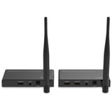 Digitus Set extender/divisore video wireless HDMI > HDMI, 100 metri, Estensione HDMI Nero