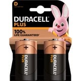 Duracell Plus 100 D B2 x10, Batteria Batteria monouso, D, Alcalino, 1,5 V, 2 pz, Multicolore