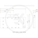 EKWB 3831109833063 parte e accessorio del sistema di raffreddamento del computer Blocco di acqua argento/trasparente, Blocco di acqua, Nichel, Plexiglass, Nero, Metallico, 231 mm, 124 mm, 20,5 mm