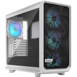 Fractal Design Meshify 2 RGB Bianco, Chassis Tower bianco, PC, Bianco, ATX, EATX, micro ATX, Mini-ITX, Acciaio, Vetro temperato, Multi, Ventole