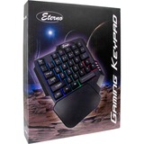 Inter-Tech KB-3035 tastiera USB QWERTY Nero Nero, Mini, USB, QWERTY, LED RGB, Nero