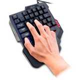 Inter-Tech KB-3035 tastiera USB QWERTY Nero, Keypad Nero, Mini, USB, QWERTY, LED RGB, Nero