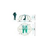 Jack Wolfskin Tenda a cupola REAL DOME LITE II verde