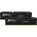 Kingston FURY FURY Beast 32 GB 5200 MT/s DDR5 CL40 DIMM (Kit da 2) Black, Memoria Nero, 32 GB, 2 x 16 GB, DDR5, 288-pin DIMM