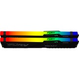 Kingston FURY FURY Beast RGB memoria 32 GB 2 x 16 GB DDR5 5600 MHz Nero, 32 GB, 2 x 16 GB, DDR5, 5600 MHz, 288-pin DIMM