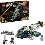 LEGO Star Wars 75433 Astronave di Jango Fett, Giocattolo con Ali che Ruotano e 3 Minifigure, Regalo per Bambini e Bambine 9+, Giochi di costruzione Giocattolo con Ali che Ruotano e 3 Minifigure, Regalo per Bambini e Bambine 9+, Set da costruzione, 9 anno/i, Plastica, 707 pz, 877 g