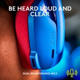 Logitech G435 LIGHTSPEED, Cuffia da gioco blu