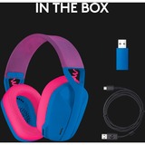 Logitech G435 LIGHTSPEED, Cuffia da gioco blu