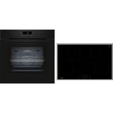 Neff BTX48PIB0 set di elettrodomestici da cucina Piano cottura a induzione Forno elettrico, Set forno Nero/in acciaio inox, Piano cottura a induzione, 4 Fornello(i), Vetro-ceramica, Nero, Touch, 80,2 cm