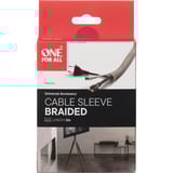 One for all Copertura per cavi intrecciata 2 metri, Tubo cavo grigio