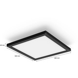 Philips White Ambiance Aurelle lampada a pannello quadrata, Luce LED Nero