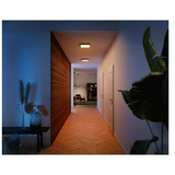 Philips White Ambiance Aurelle lampada a pannello quadrata, Luce LED Nero