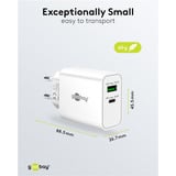 goobay Caricatore rapido duale USB-C PD GaN 30 W, wh, Caricabatterie bianco