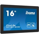 iiyama ProLite TF1615MC-B1 Monitor PC 39,6 cm (15.6") 1920 x 1080 Pixel Full HD Touch screen Nero, Monitor LED Nero, 39,6 cm (15.6"), 1920 x 1080 Pixel, Full HD, 25 ms, Nero