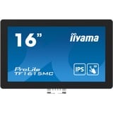 iiyama ProLite TF1615MC-B1 Monitor PC 39,6 cm (15.6") 1920 x 1080 Pixel Full HD Touch screen Nero, Monitor LED Nero, 39,6 cm (15.6"), 1920 x 1080 Pixel, Full HD, 25 ms, Nero