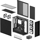 ARCTIC Xtender (Mirror Black) Midi Tower Nero, Chassis Tower Nero, Midi Tower, PC, Nero, EATX, Metallo, Vetro temperato, Gaming