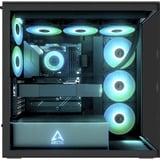 ARCTIC Xtender (Mirror Black) Midi Tower Nero, Chassis Tower Nero, Midi Tower, PC, Nero, EATX, Metallo, Vetro temperato, Gaming