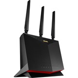 ASUS 4G-AC86U router wireless Gigabit Ethernet Dual-band (2.4 GHz/5 GHz) Nero Nero/Rosso, Wi-Fi 5 (802.11ac), Dual-band (2.4 GHz/5 GHz), Collegamento ethernet LAN, 3G, Nero, Router da tavolo
