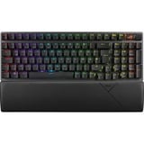 ASUS ROG Strix Scope II 96 Wireless tastiera Gaming USB + RF Wireless + Bluetooth QWERTZ Tedesco Nero, Tastiera da gioco Nero, Con cavo e senza cavo, USB + RF Wireless + Bluetooth, Interruttore a chiave meccanica, QWERTZ, LED RGB, Nero