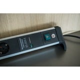 Brennenstuhl Multipresa Alu-Office-Line 6 vie, per scrivania, Ciabatta Nero/alluminio