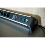 Brennenstuhl Multipresa Alu-Office-Line 6 vie, per scrivania, Ciabatta Nero/alluminio