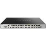 D-Link DGS-3630-28TC switch di rete Gestito L3 Gigabit Ethernet (10/100/1000) 1U Nero, Interruttore Gestito, L3, Gigabit Ethernet (10/100/1000), Full duplex, Montaggio rack, 1U
