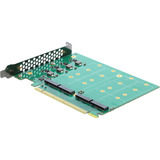 DeLOCK Scheda PCIe 5.0 x16 > 4x M.2 NVMe interni + dissipatore, Scheda di interfaccia 