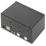 Digitus Switch KVM, 2 porte, schermo doppio, 4K, HDMI® 2 porte, schermo doppio, 4K, HDMI®, 3840 x 2160 Pixel, 4K Ultra HD, Nero