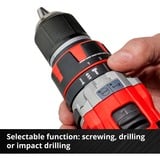 EINHELL Trapano avvitatore a percussione professionale a batteria TP-CD 18/50 Li-i BL, 18Volt, Cordless rosso/Nero