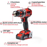 EINHELL Trapano avvitatore a percussione professionale a batteria TP-CD 18/50 Li-i BL, 18Volt, Cordless rosso/Nero