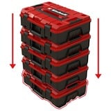 EINHELL Valigetta di sistema E-Case S-F incl. schiuma a griglia, Cassetta portautensili Nero/Rosso