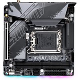 GIGABYTE B760I AORUS PRO Scheda madre - Supporta CPU Intel Core di 14a generazione, VRM digitale a 8+1+1 fasi, fino a 8000MHz DDR5 (OC), 2xPCIe 4.0 M.2, Wi-Fi 6E, LAN 2.5GbE, USB 3.2 Gen 2 grigio, VRM digitale a 8+1+1 fasi, fino a 8000MHz DDR5 (OC), 2xPCIe 4.0 M.2, Wi-Fi 6E, LAN 2.5GbE, USB 3.2 Gen 2, Intel, LGA 1700, Intel® Celeron®, Intel® Core™ i3, Intel® Core™ i5, Intel® Core™ i7, Intel® Core™ i9,..., LGA 1700, 96 GB, DDR5-SDRAM