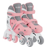 GLOBBER Learning Skates 2 in 1 Gr. 30-33, Pattini in linea rosa