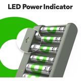 GP Batteries GPRCKCHE821389, Caricabatterie grigio