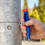 KNIPEX Chiave per armadio di comando con perno, chiave combinata   blu/Rosso