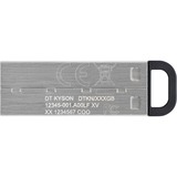 Kingston DataTraveler Drive Flash USB Kyson da 128GB, Chiavetta USB argento, 128 GB, USB tipo A, 3.2 Gen 1 (3.1 Gen 1), 200 MB/s, Senza coperchio, Argento