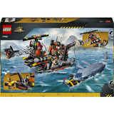 LEGO Jurassic World Attacco del Mosasauro alla barca, Giochi di costruzione Giocattolo con Nave, Dinosauro e Elicottero, Regalo 7+, Set da costruzione, 7 anno/i, Plastica, 703 pz, 1,07 kg