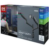 One for all Universal Schwerlast-Monitorarm DM 5210 Dual Heavy Duty, Base per monitor Nero
