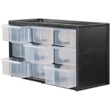 Stanley Cassettiera 9 cassetti grandi, Cassetta portautensili Nero/trasparente, Cassetta degli attrezzi, Polipropilene, Polipropilene (PP), Plastica, Nero, 365 mm, 155 mm, 213 mm