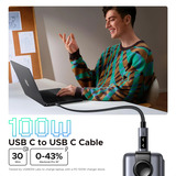 UGREEN 35501 cavo USB 1 m USB C Nero Nero/grigio, 1 m, USB C, USB C, Nero