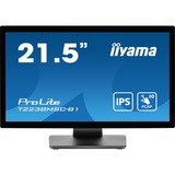 iiyama ProLite T2238MSC-B1 Monitor PC 54,6 cm (21.5") 1920 x 1080 Pixel Full HD LED Touch screen Nero, Monitor LED Nero (opaco), 54,6 cm (21.5"), 1920 x 1080 Pixel, Full HD, LED, 5 ms, Nero