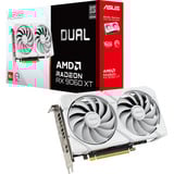 ASUS Dual -RX9060XT-16G-WHITE AMD Radeon RX 9060 XT 16 GB GDDR6, Scheda grafica bianco, Radeon RX 9060 XT, 16 GB, GDDR6, PCI Express 5.0, 2 ventola(e)