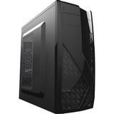 Aerocool CS‐1102 Midi Tower Nero, Chassis Tower Nero, Midi Tower, PC, Nero, ATX, micro ATX, Mini-ATX, Acciaio, 15 cm